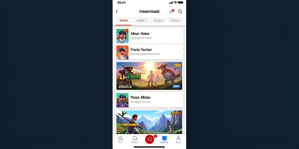 Screenshot yang menunjukkan berbagai permainan kasino yang ditawarkan.