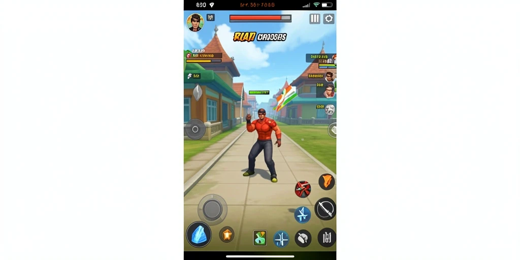 Tampilan awal game dengan karakter unik.